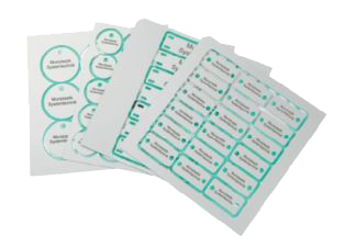 Материал для маркировки Laser Alumatt прямоугольный, с радиусом, 2 отверстия