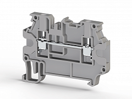 304409, Клеммник на DIN-рейку 2,5мм.кв., 2 ряда перем., (серый); AVK 2,5R