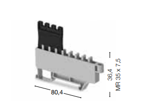 Концевой стопор с держателем перемычек ATCS 6