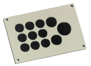 Панель с кабельными вводами из металла, тип KDP—EN