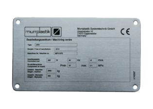 Паспортная маркировочная табличка EST из нержавеющей̆ стали