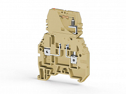 KLEMSAN 354510 Клеммник с держ. предохр. (5х20, 5х25), съём.картридж, с индикацией 110VAC на DIN-рейку, 4 мм.кв., (бежевый); ASK 3FLD 110VAC