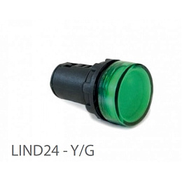 800714, Лампа сигнальная светодиодная 24 В AC/DC LIND24 - Y/G