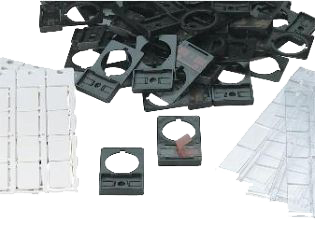 Крепежная планка для маркировочной таблички для кнопки BT и таблички KS с крышкой TA