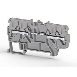 307384, Клеммник пруж.быстрозажимной (Push in), 4-х выводной, 2,5мм.кв., (красный); PYK 2,5С