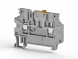 304419, Клеммник с размыкателем на DIN-рейку, 2,5 мм.кв. (серый); AVK 2,5 A
