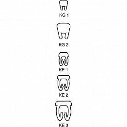 KLEMSAN Маркировка кабеля (кольцо) KG1 (0,75...4 мм.кв.), "W" (уп. 100 шт.)