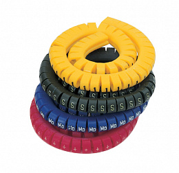 KLEMSAN Маркировка кабеля (кольцо) KEB 1 (0,5...1,5 мм.кв.), без надписей, (желтый), (уп. 500 шт.)