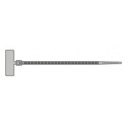 Кабельная стяжка 2,5x110 с маркировочной площадкой 8х25; YKB MCV 2,5x110 BE; Белая