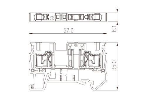 Клеммная колодка на DIN-рейку DP4N-T