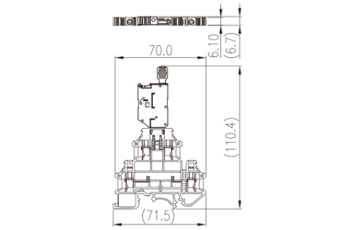 Клеммная колодка на DIN-рейку DKK4N-MLXX