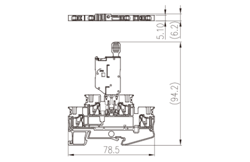 Клеммная колодка на DIN-рейку DPP2.5N-M