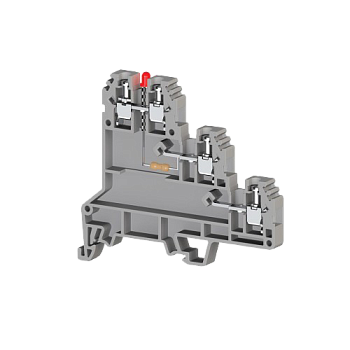 324429, Клеммник 3-х ярусный для датчиков, 2,5мм.кв., с индикацией 24 VDC, (серый); PUK 3 SLD (PNP) (упак 20 шт)