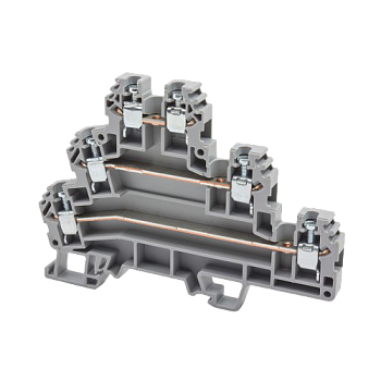 324100, Клеммник 3-х ярусный 2,5мм.кв. (бежевый); PUK3 (упак 20 шт)