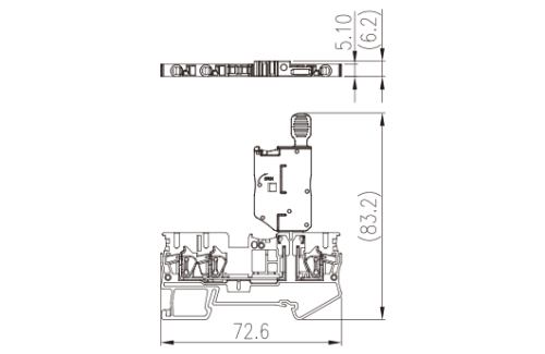 Клеммная колодка на DIN-рейку AK2.5-TN-MLXX