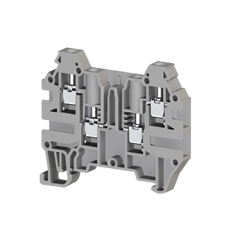 324919, Клемма 4-х выв., с зоной размыкания, 2,5 мм.кв., (серая); AVK 2.5 CF (упак 80 шт)