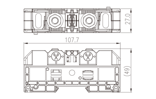 Клеммная колодка на шпильке DKM50