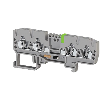 326319, Клеммник пружинный 4-х выводной, с индикацией 24 VAC, 2,5 мм.кв., (серый); YBK 2,5 CLD 24VAC (упак 50 шт)