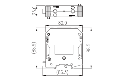 Клеммная колодка на DIN-рейку DK4NS-TG
