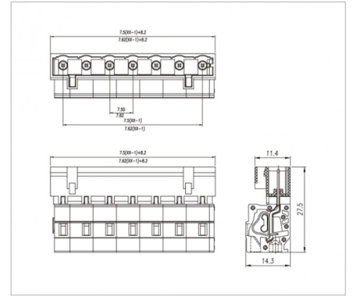 Клеммник разъемный WJ0603-0408P