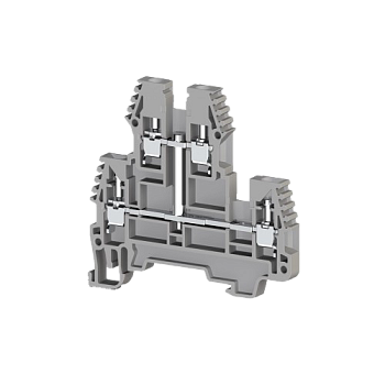 317319, Винтовая клемма двухуровневая, 2,5 мм.кв., с индикацией 24 VAC, (серый); PIK 2,5 NLD 24VAC