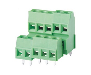 Клеммник винтовой, двухуровневый ASEK381B-3.81-2x02P