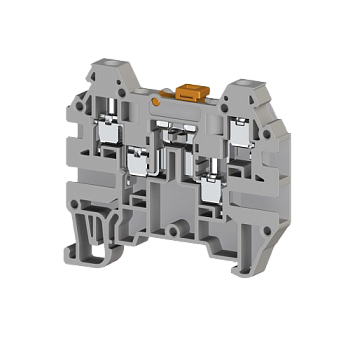 324939, Клеммник 4-х выводной с размыкателем, 2,5 мм.кв., (серый); AVK 2,5 CCA (упак 80 шт)