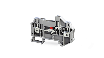 Клеммник на DIN-рейку измерительный (винтовой) 6 мм.кв. (серый); TDS-C 6