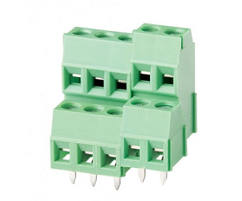 Клеммник винтовой, двухуровневый ASEK381A-3.81-2x02P