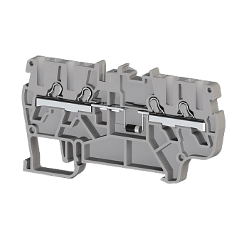 307449, Клеммник пруж.быстрозажимной (Push in), 4-х выводной, 2,5мм.кв., (серый); PYK 2,5СD (упак 50 шт)