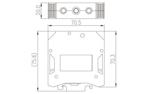 Клеммная колодка на DIN-рейку DKK4N-M
