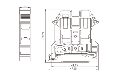 Клеммная колодка на DIN-рейку DKK4N-M