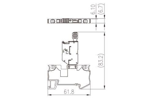Клеммная колодка на DIN-рейку AK4-M