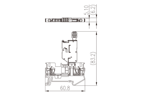 Клеммная колодка на DIN-рейку AK2.5-MLXX