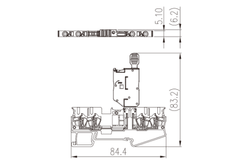 Клеммная колодка на DIN-рейку AK2.5-TR-M