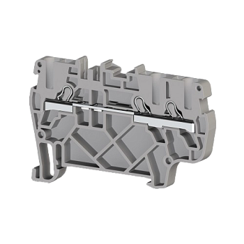 307439, Клеммник пруж.быстрозажимной (Push in), 3-х выводной, 2,5мм.кв., (серый); PYK 2,5E (упак 50 шт)