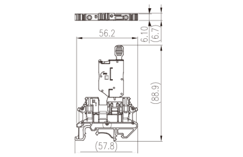 Клеммная колодка на DIN-рейку DK4NS-M