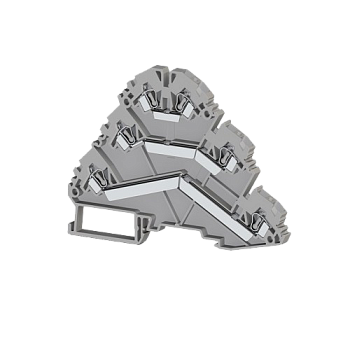 324509, Клеммник пружинный 3-х ярусный, 2,5мм.кв., (серый); YBK 2,5-3 F (упак 30 шт)