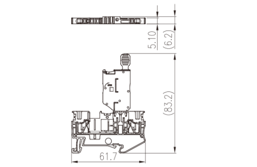 Клеммная колодка на DIN-рейку DP2.5N-M