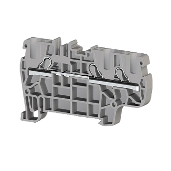 307229, Клеммник пруж.быстрозажимной (Push in), 3-х выводной, 4мм.кв., (серый); PYK 4E (упак 50 шт)