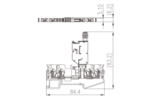 Клеммная колодка на DIN-рейку AK2.5-TR-MLXX