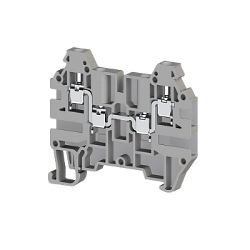 324909, Клеммник 4-х выводной, 2,5 мм.кв., (серый); AVK 2,5 CC (упак 100 шт)