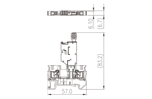 Клеммная колодка на DIN-рейку DP4N-M