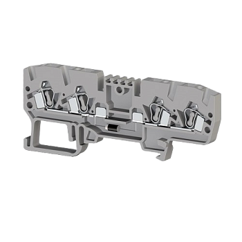 326219, Клеммник пружинный 4-х выводной, с диодом, 2,5 мм.кв., (серый); YBK 2,5CD (упак 50 шт)