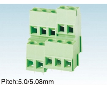 Клеммник винтовой, двухуровневый ASEK500A-5.0-2x02P