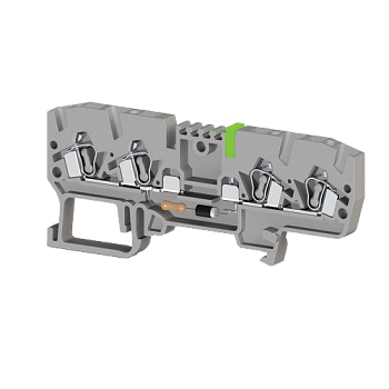 326329, Клеммник пружинный 4-х выводной, с индикацией 24 VDC, 2,5 мм.кв., (серый); YBK 2,5 CLD 24VDC (упак 50 шт)