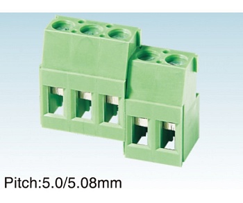 Клеммник винтовой, угловой AS129R-5.08-03P