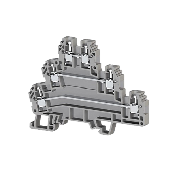 324109, Клеммник 3-х ярусный 2,5мм.кв. (серый); PUK3 (упак 20 шт)