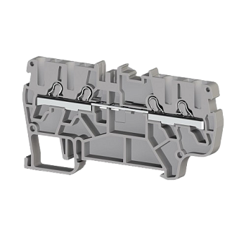 307389, Клеммник пруж.быстрозажимной (Push in), 4-х выводной, 2,5мм.кв., (серый); PYK 2,5С (упак 50 шт)
