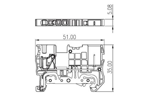 Клеммная колодка на DIN-рейку DPES2.5-PE